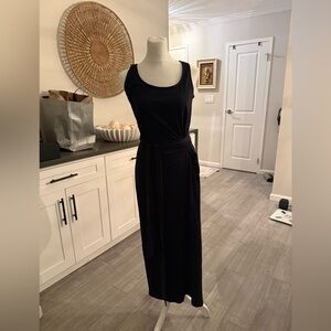 Vince Camuto - Black Maxi Dress with Waist Tie